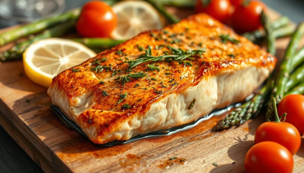 baked salmon steak