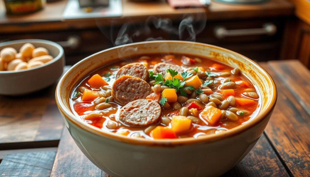 sausage and lentil soup