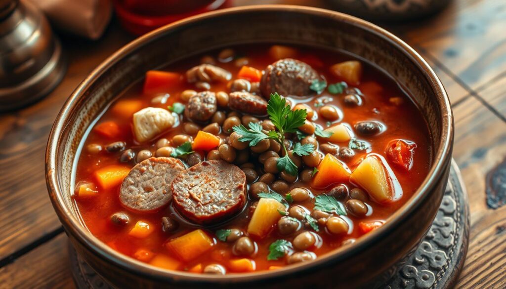 sausage and lentil soup