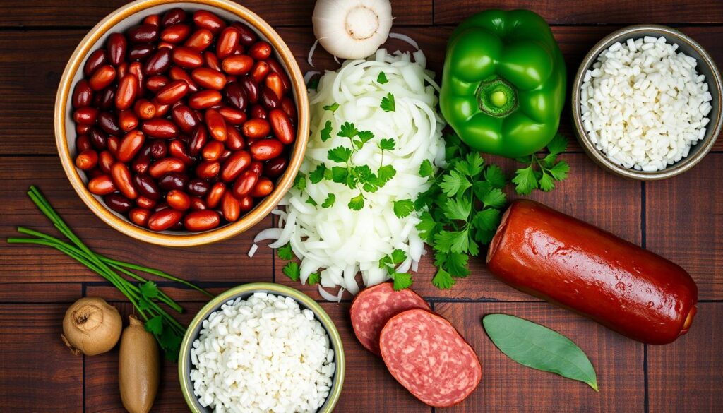 Authentic Red Beans and Rice Ingredients