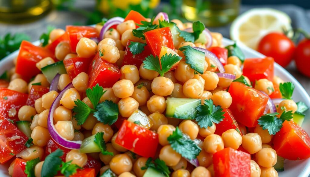 kikkererwtensalade met citroendressing