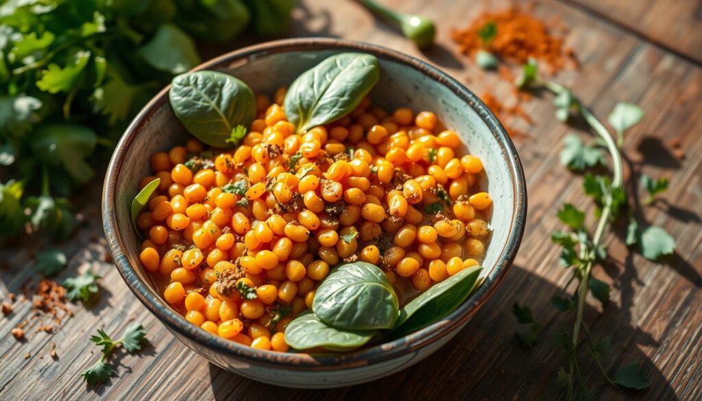 Lentils and Spinach