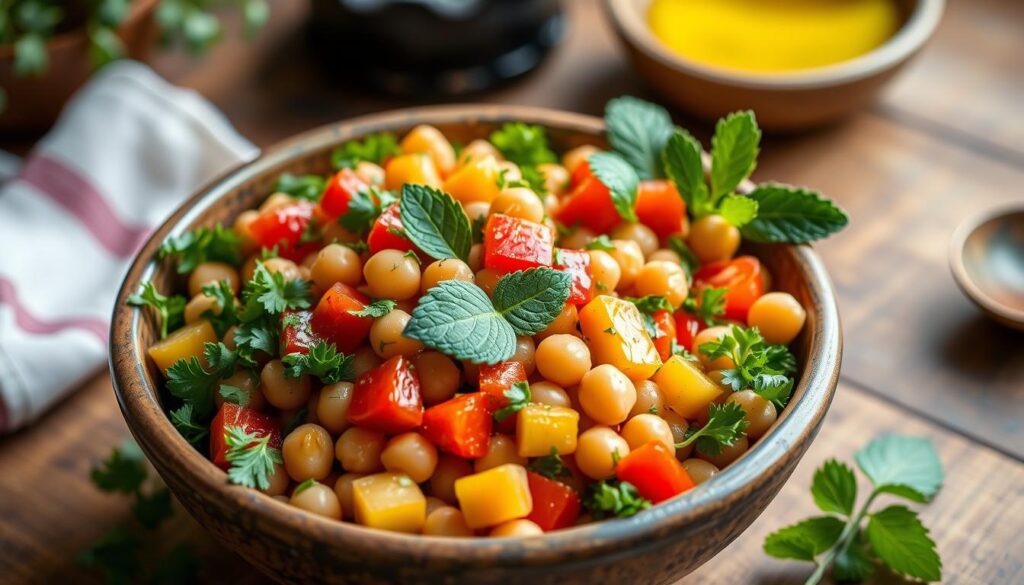 Moroccan chickpea salad