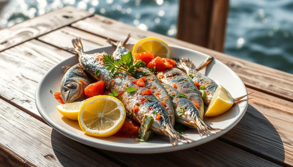 Sardines on a plate