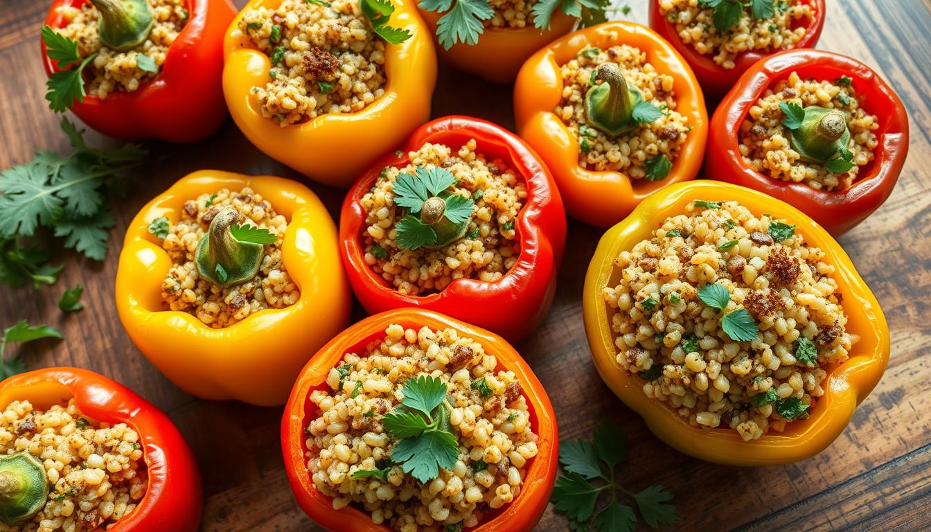 Stuffed Bell Peppers with Quinoa and Herbs