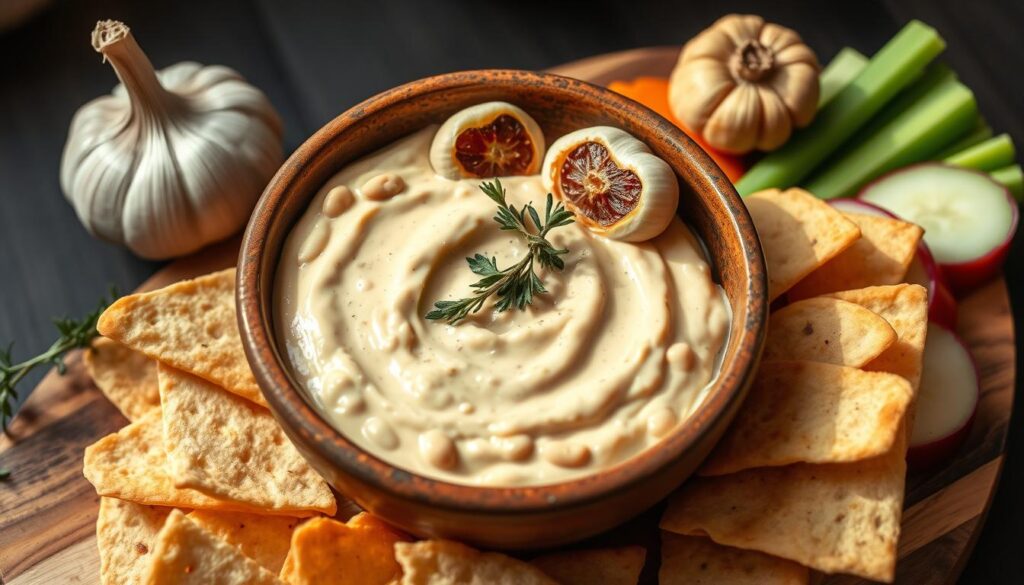 White Bean Dip with Roasted Garlic and Thyme