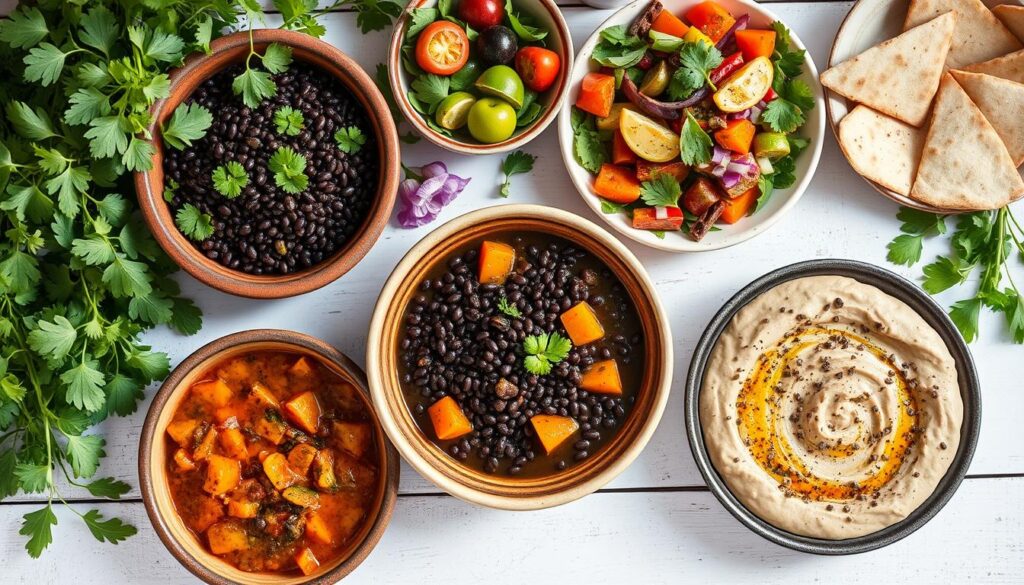 black lentil dishes