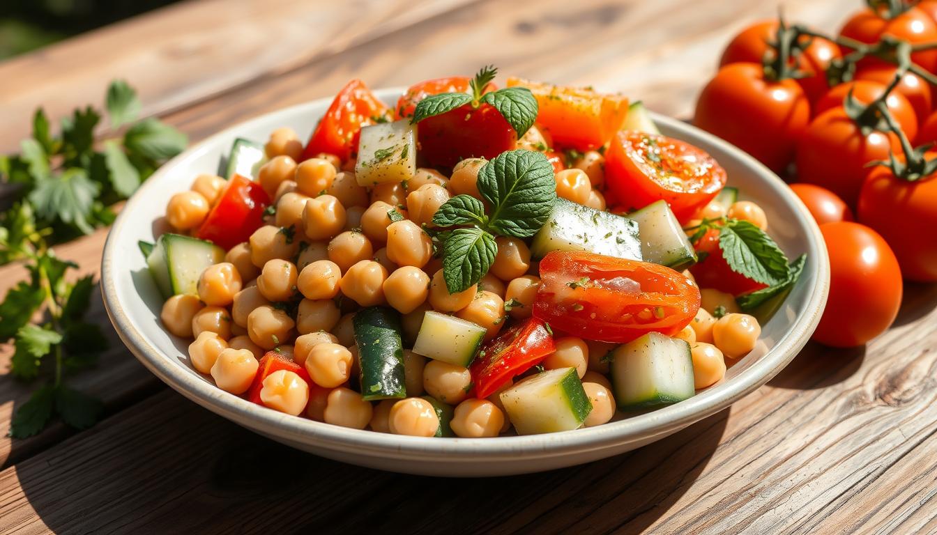 chickpea cucumber tomato salad