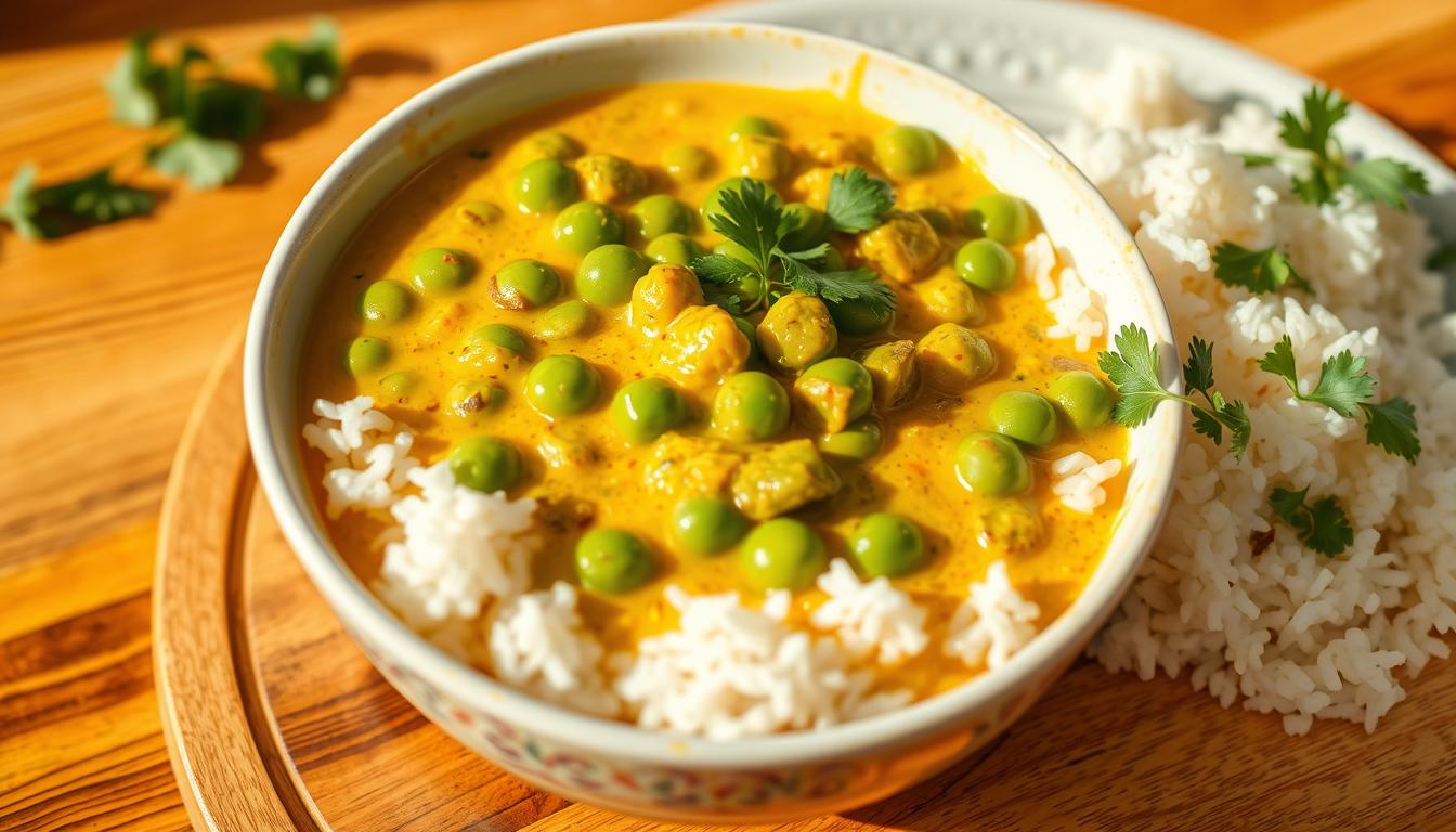 curry green peas recipe