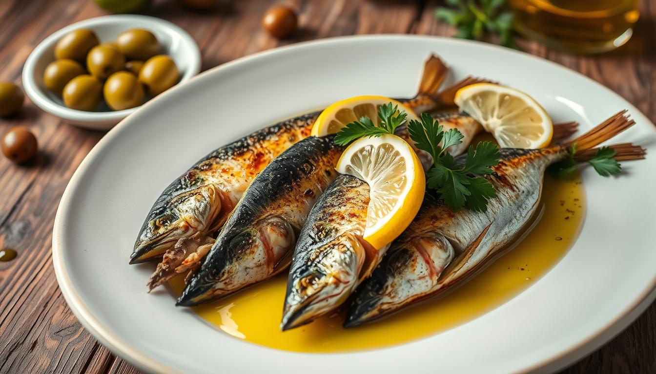 roasted sardines with olive oil