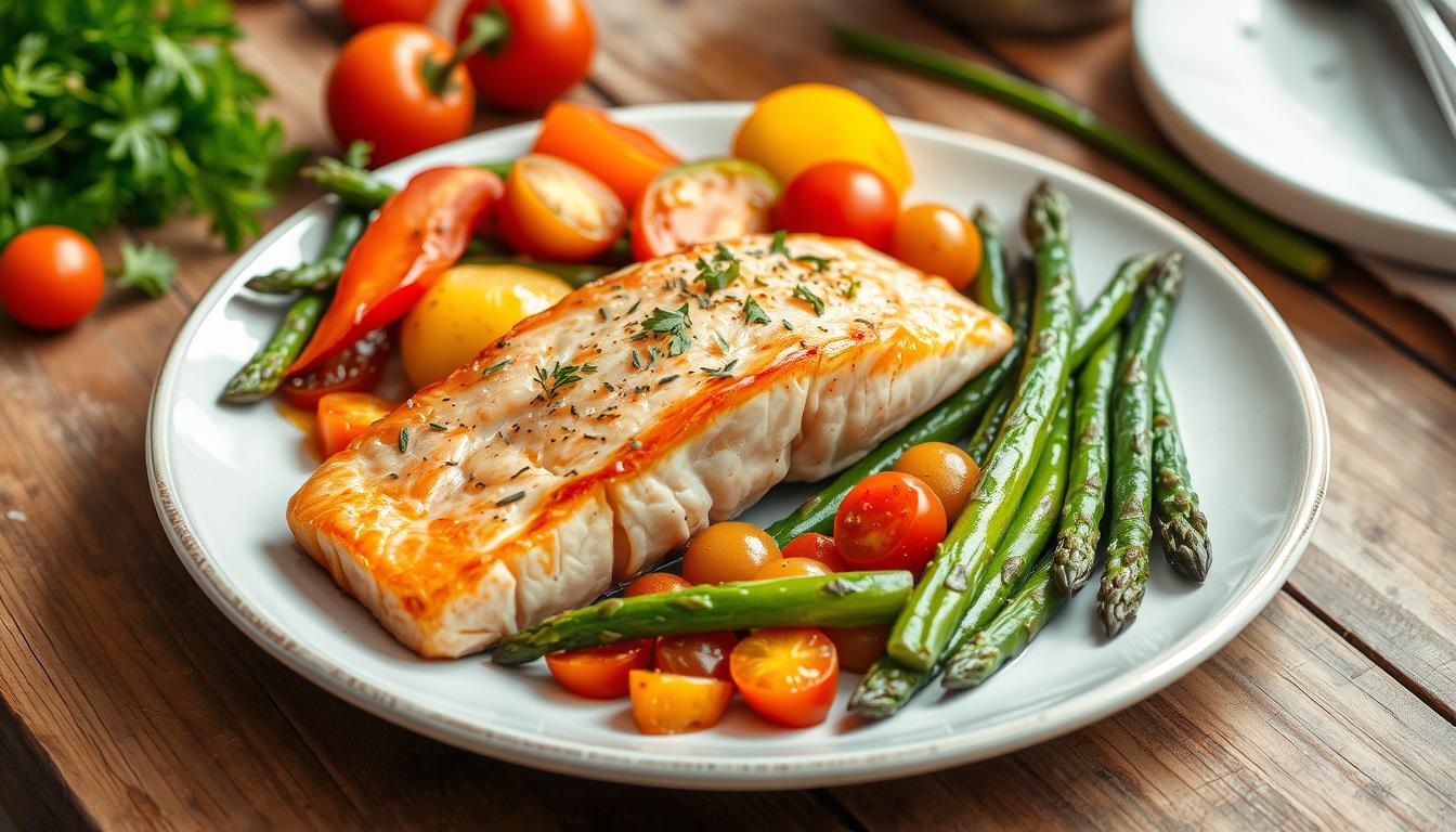 salmon and vegetables recipe