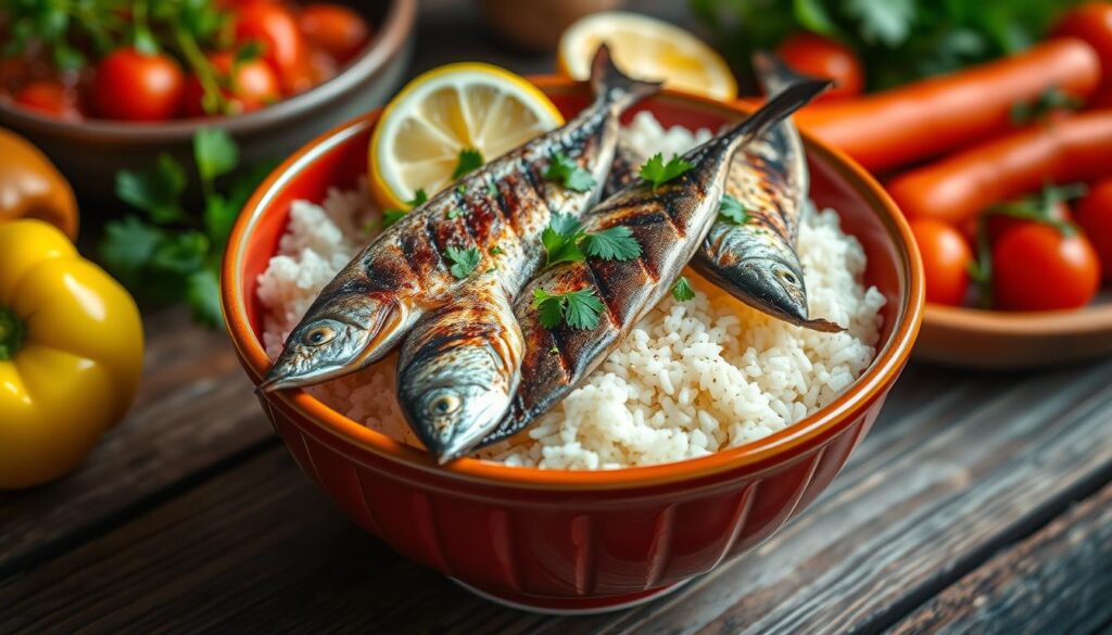 sardines and rice