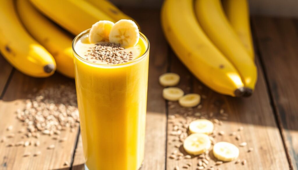 Banana Smoothie with Chia and Flaxseeds