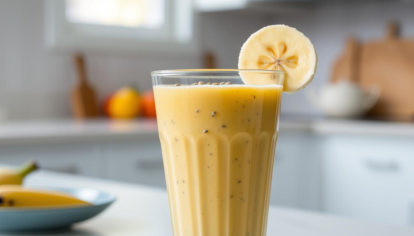 smoothie à la banane au graines de chia