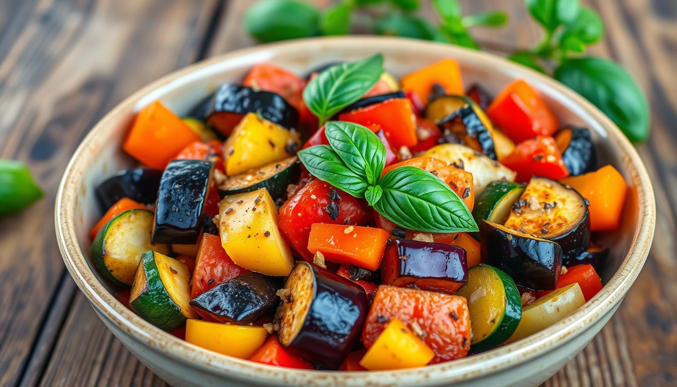 Buntes Ratatouille mit frischem Basilikum Rezept