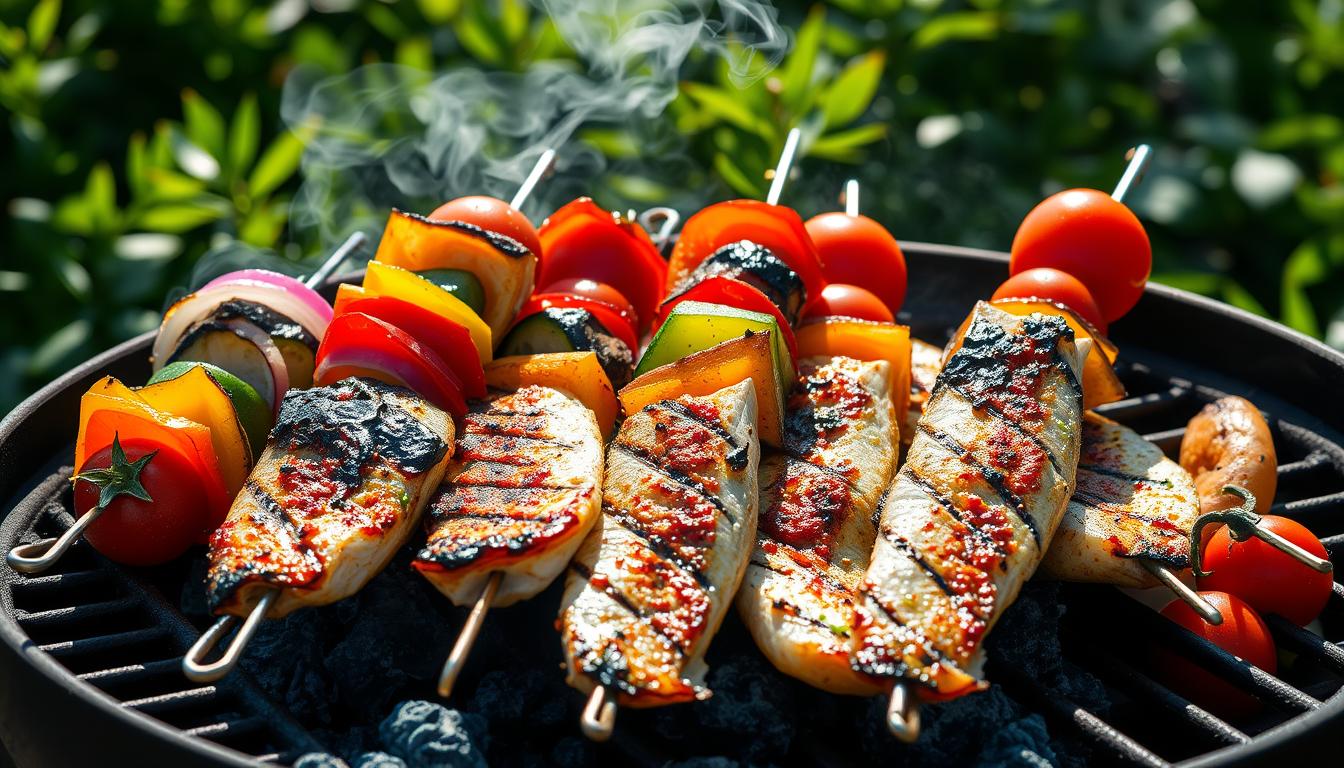 Grilled Mediterranean Fish Skewers