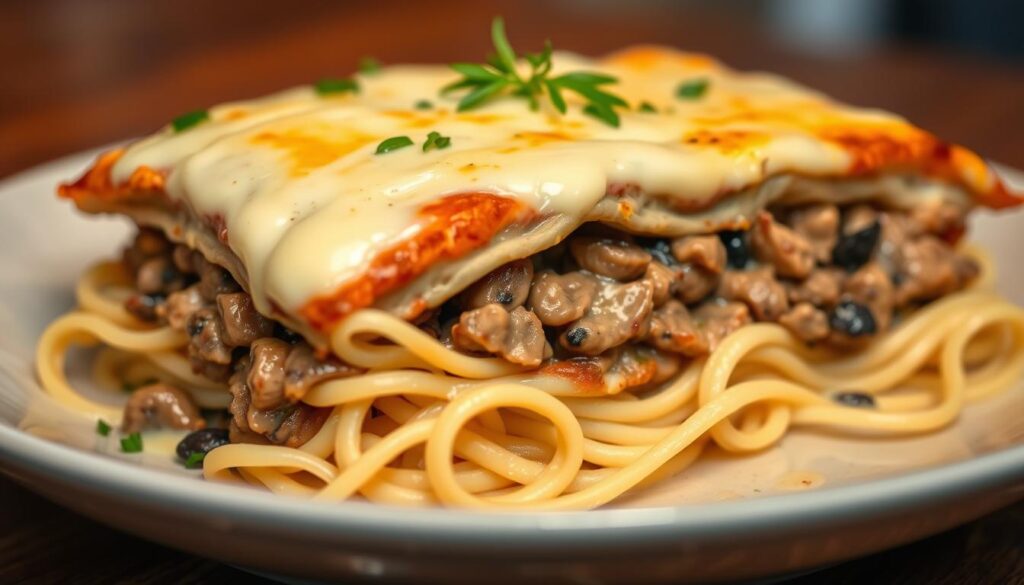 Lasagna with Mushrooms and Parmesan