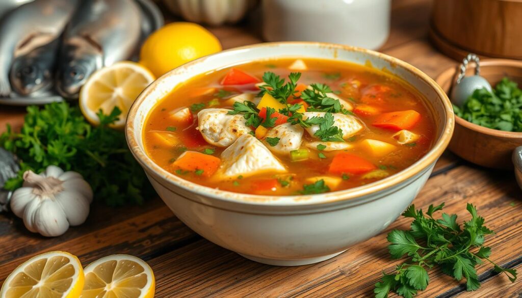 homemade fish soup