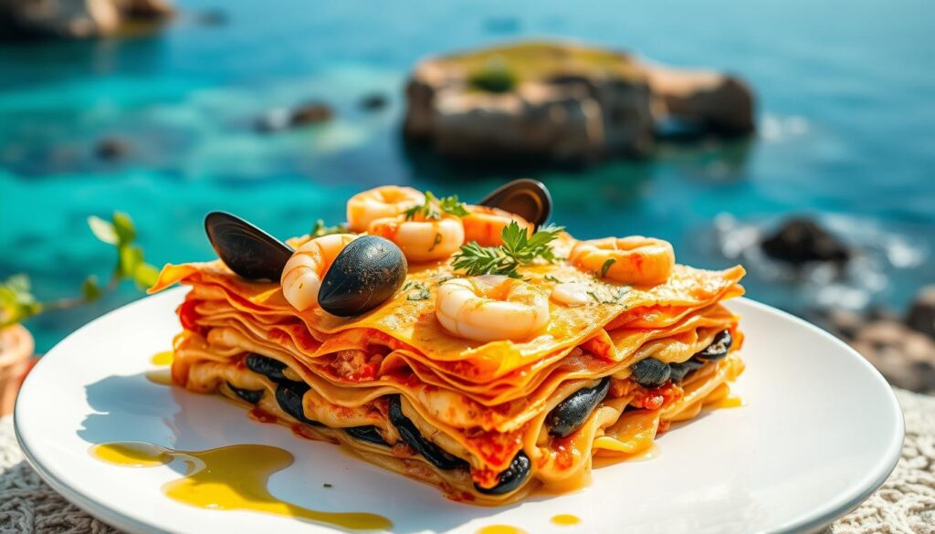 Mediterranean Seafood Lasagna