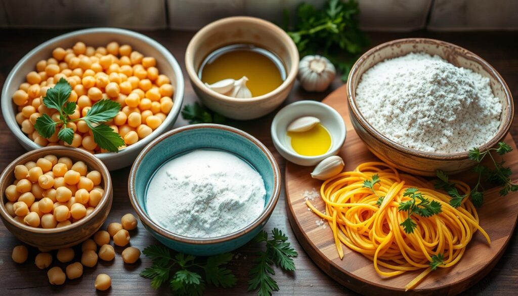 hausgemachte Kichererbsen-Pasta