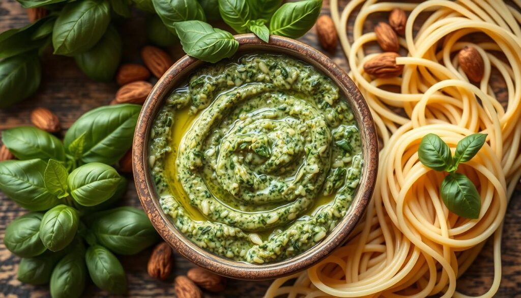 Mandel-Basilikum-Pesto